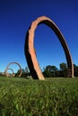 Raleigh, NC - USA - 10-14-2022: Gyre sculpture by Thomas Sayre, in the museum park at the North Carolina Museum of Art in Raleigh