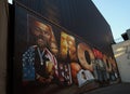 Raleigh, NC - USA - 10-28-2023: The Levelle Moton mural by artists Adam Williams and Sean Kernick in downtown Raleigh