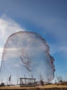 RALEIGH,NC/USA - 1-11-2019: A sculpture by Spanish arist Jaume Plensa, one of many outdoor pieces of art at the North Carolina