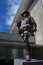 RALEIGH,NC/USA - 7-19-2018: Statue of Sir Walter Raleigh in down