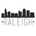 Raleigh North Carolina Skyline. Silhouette City Design Vector Famous Monuments. Royalty Free Stock Photo