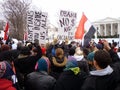 Rally Against Mubarak at the White House Royalty Free Stock Photo