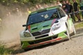 Rally car in action - ÃÂ¡koda fabia S2000
