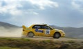 Rally car running fast Royalty Free Stock Photo