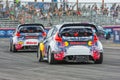 Rally Cars at the Red Bull GRC Global Rallycross Royalty Free Stock Photo