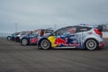 Rally Cars at the Red Bull GRC Global Rallycross Royalty Free Stock Photo