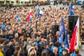 During the rally of the presidential candidate of Poland - Janusz Korwin-Mikke Royalty Free Stock Photo