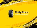 Rally race grunge tire dirt car background. Offroad wheel truck vehicle illustration
