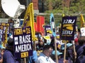 Rally to Demand NYS Senate pass $15 Minimum Wage Royalty Free Stock Photo