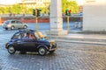 Rally of vintage economy car Fiat 500