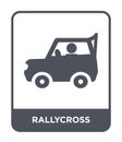 rallycross icon in trendy design style. rallycross icon isolated on white background. rallycross vector icon simple and modern