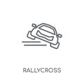 rallycross linear icon. Modern outline rallycross logo concept o Royalty Free Stock Photo