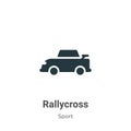 Rallycross vector icon on white background. Flat vector rallycross icon symbol sign from modern sport collection for mobile