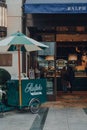 Ralph coffee cart outside Ralph Lauren store on Bond Street, London, UK Royalty Free Stock Photo