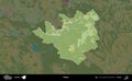 Ralsko highlighted, Czechia. Topographic Humanitarian Royalty Free Stock Photo