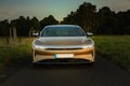 RALSKO ,CZECH REPUBLIC - 19 Sept 2023. LUCID Air. Modern LUCID Air electric car at sunset. Modern electric car LUCID