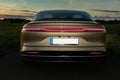 RALSKO ,CZECH REPUBLIC - 19 Sept 2023. LUCID Air. Modern LUCID Air electric car at sunset. Modern electric car LUCID