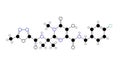 raltegravir molecule, structural chemical formula, ball-and-stick model, isolated image hiv integrase inhibitors