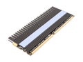 RAM Computer Memory Chip Module With Heatsink Royalty Free Stock Photo