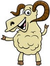 Ram farm animal cartoon character Royalty Free Stock Photo