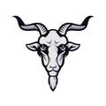 Ram Goat Sheep Head Mascot Logo, Stylizing Goat`s head isolated on white Royalty Free Stock Photo