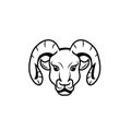 Ram head mascot logo icon vector illustration Royalty Free Stock Photo