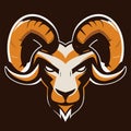 Ram head mascot vector illustration for your sport team or corporate identity. AI Generated Royalty Free Stock Photo
