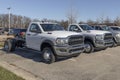 Ram 5500 Heavy Duty Chassis Cab on display at a Stellantis Ram dealership. The Ram 5500 is available as a Tradesman or XLT model