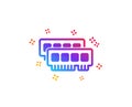 Ram icon. Computer random-access memory component sign. Vector Royalty Free Stock Photo