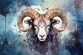 Ram illustration nature mammal head graphic black wild horn goat sheep background portrait animal Royalty Free Stock Photo