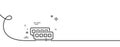 Ram line icon. Computer random-access memory component sign. Continuous line with curl. Vector Royalty Free Stock Photo