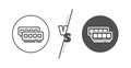 Ram line icon. Computer random-access memory component sign. Vector Royalty Free Stock Photo
