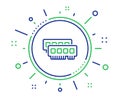 Ram line icon. Computer random-access memory component sign. Vector Royalty Free Stock Photo