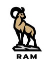 Ram logo, symbol. Royalty Free Stock Photo