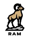 Ram logo, symbol. Royalty Free Stock Photo