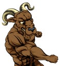 Ram mascot fighting Royalty Free Stock Photo