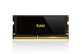 Ram memory chip. Computer processor part vector illustration. PC black electronic flash card with information on white