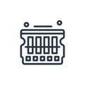 Ram Memory icon vector from hardware network concept. Thin line illustration of Ram Memory editable stroke. Ram Memory linear sign