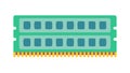 RAM Memory Module Computing Flat Icon, vector design Generative AI Royalty Free Stock Photo