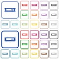 RAM module outlined flat color icons Royalty Free Stock Photo