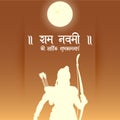 Banner design of happy ram Navami Royalty Free Stock Photo