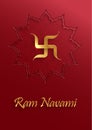 Ram Navami celebration , the Rama Lord festival on colro background
