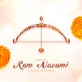Ram navami good wishes holiday greeting card design