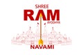 Ram Navmi background showing festival of India with Hindi massage meaning Shree Rama