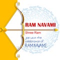 Ram Navmi background showing festival of India with Hindi massage meaning Shree Rama