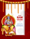 Ram Navmi background showing festival of India with Hindi massage meaning Shree Rama