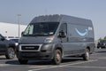 Ram ProMaster 3500 in Amazon Prime livery. Ram offers the ProMaster 3500 in Cargo or Window Van, and Chassis Cab models Royalty Free Stock Photo