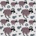 Ram seamless pattern