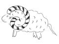 Ram stencil Royalty Free Stock Photo