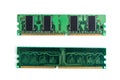 RAM Stick of computer (random access memory) isolated on white. Royalty Free Stock Photo